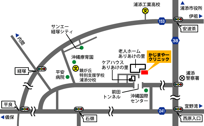 かじまやークリニック地図